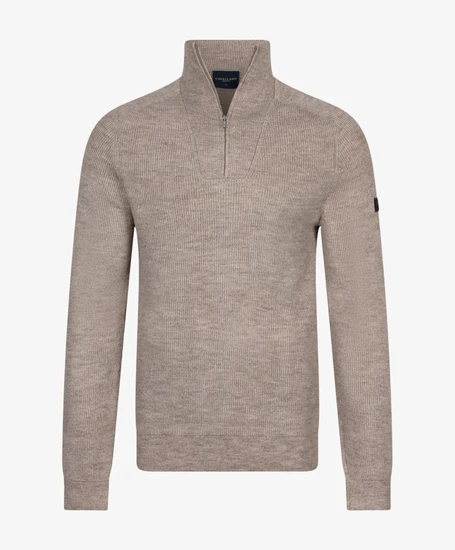 Cavallaro Napoli Corsico Melange Half Zip Pullover