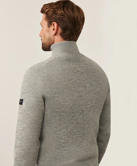 Cavallaro Napoli Corsico Melange Half Zip Pullover