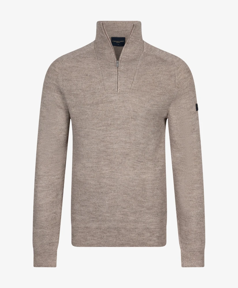 Cavallaro Napoli Corsico Melange Half Zip Pullover