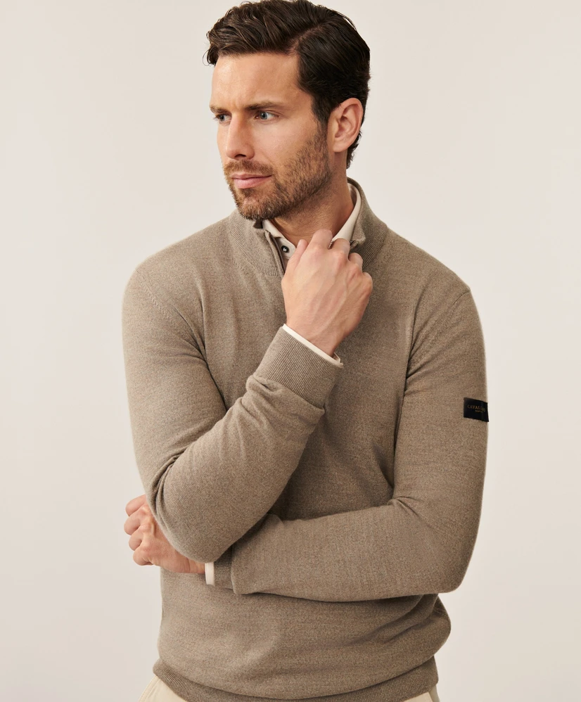Cavallaro Napoli Half Zip Trui Merino