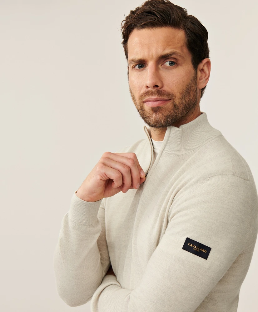 Cavallaro Napoli Half Zip Trui Merino