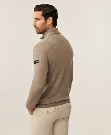 Cavallaro Napoli Merino Half Zip Pullover
