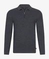 Cavallaro Napoli Merino Long Sleeve Zip Polo