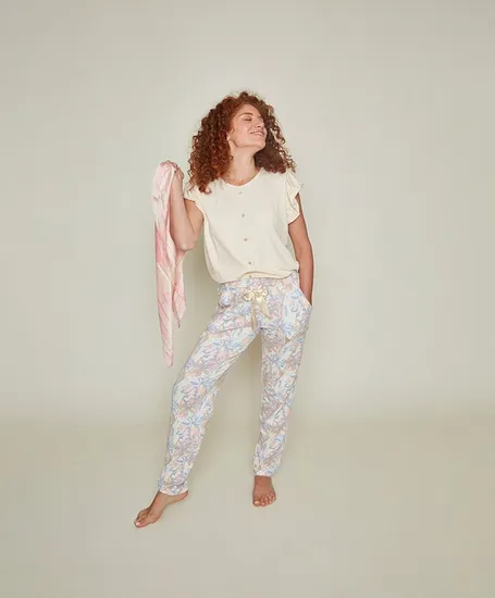 Charlie Choe Pyjamabroek Bloemenprint