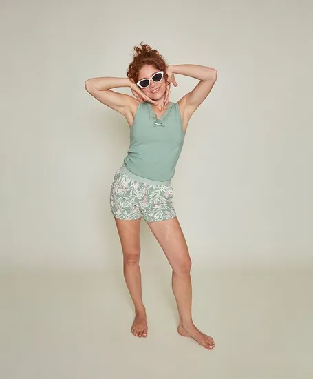 Charlie Choe Pyjamashort Bloemenprint