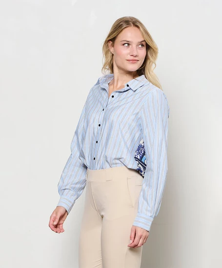 &Co Blouse Aubrie Stripe Patchwork