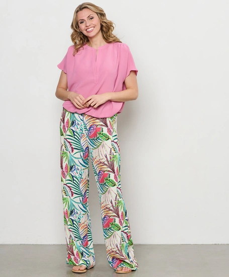 &Co Broek Nadine Multi Leaf
