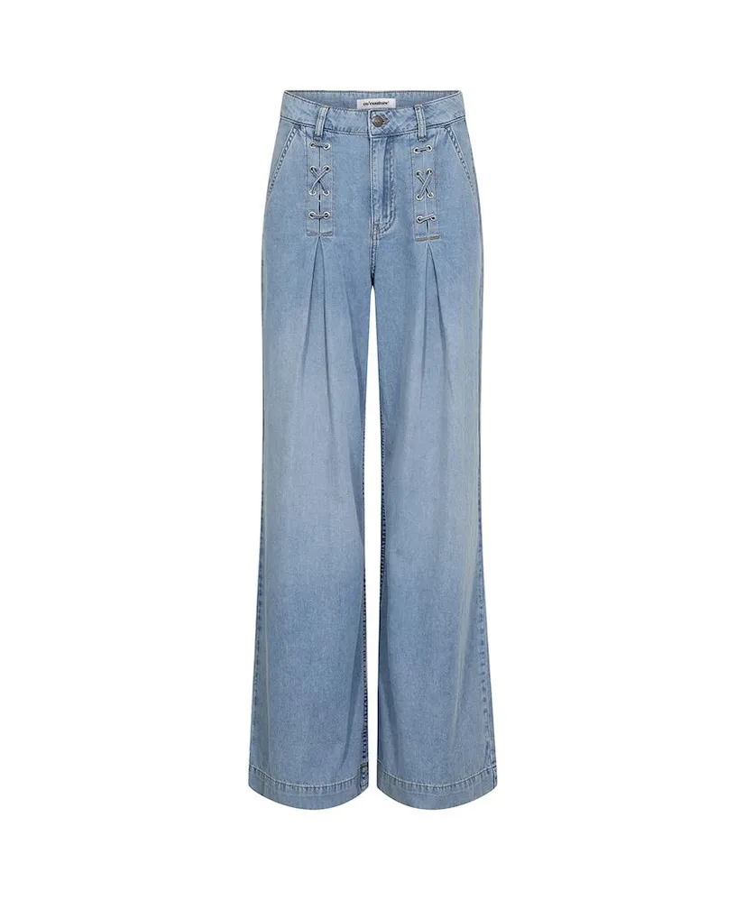 co'couture Jeans Cindy Eyelet Wide Leg