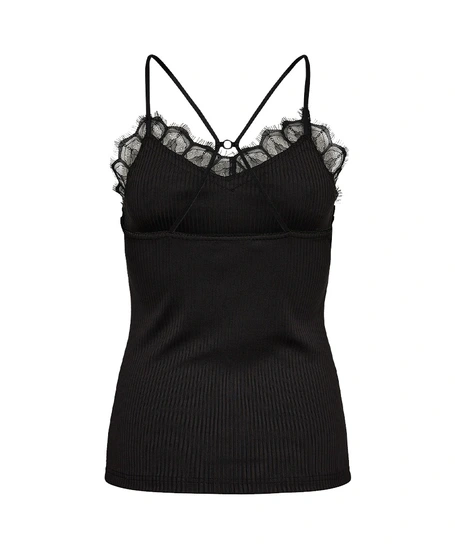 co'couture Top Singlet Rietta Rib Lace