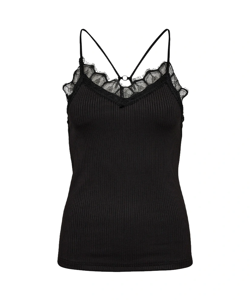 co'couture Top Singlet Rietta Rib Lace