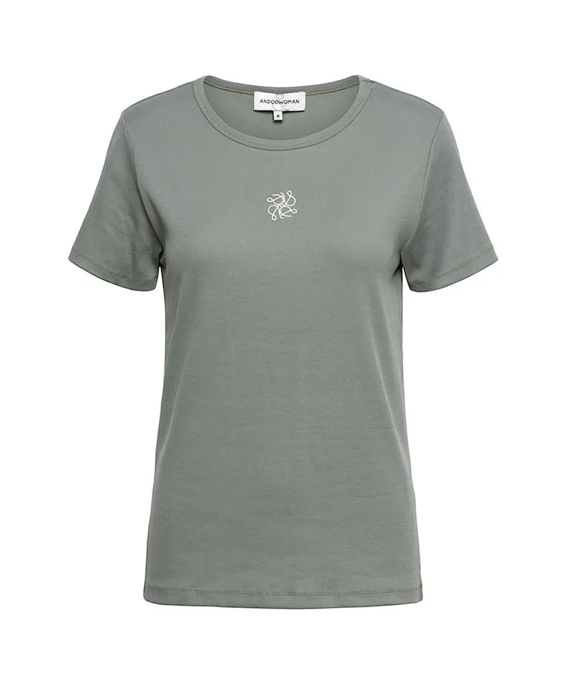&Co T-shirt Rib Savi Embro