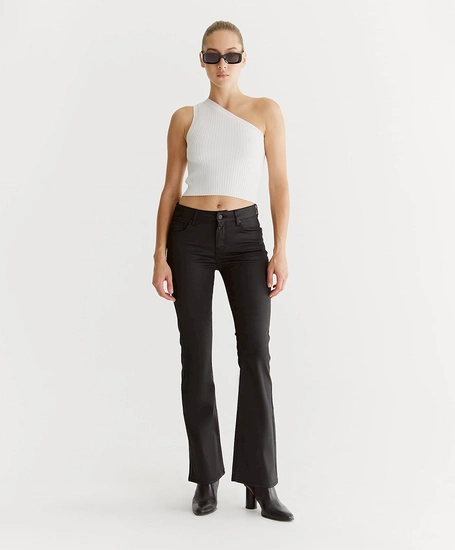 COJ Broek Laura Flared Coated