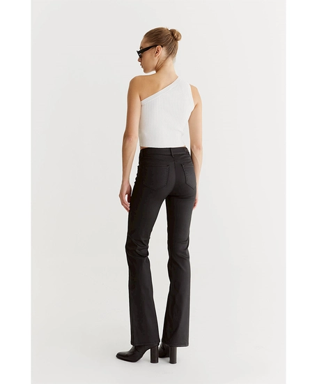 COJ Broek Laura Flared Coated