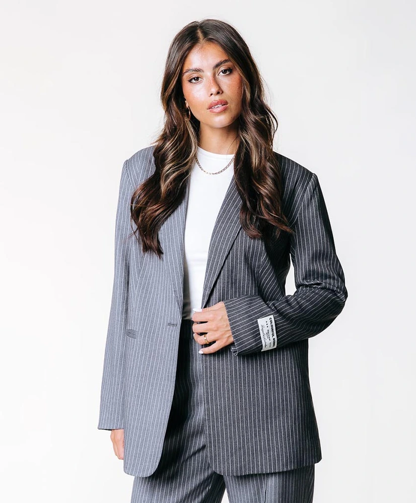 Colourful Rebel Blazer Mimmi Pinstripe
