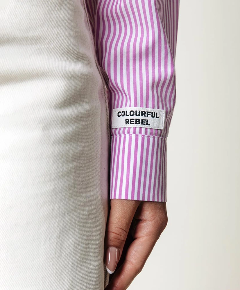 Colourful Rebel Cropped Blouse Aliya Stripe