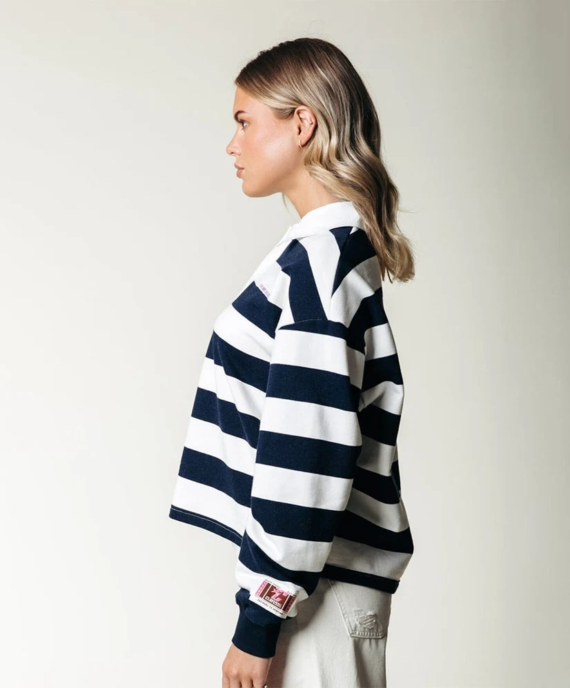 Colourful Rebel Polo Skyler Striped Boyfriend