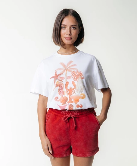 Colourful Rebel Sweat Short Acid Wash