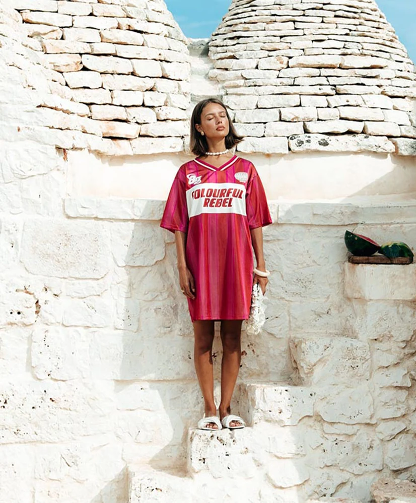 Colourful Rebel T-shirt Jurk Taylie Football