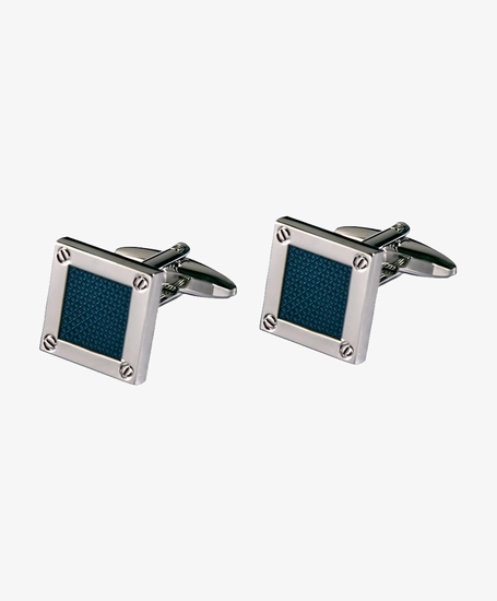CUFFLINK BLUE SQUARE