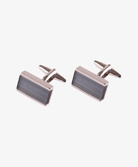 CUFFLINK GREY CATSEYE