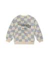 Daily7 Sweater Oversized Check Print