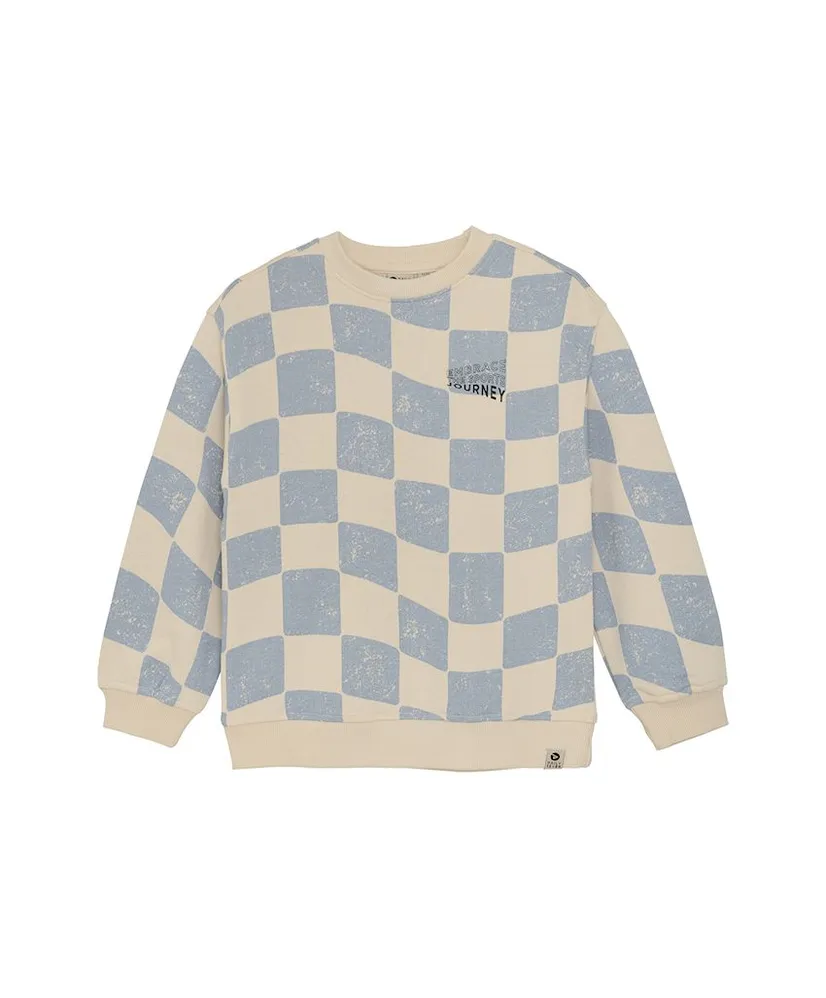 Daily7 Sweater Oversized Check Print