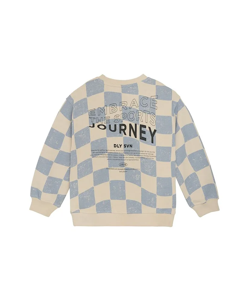 Daily7 Sweater Oversized Check Print