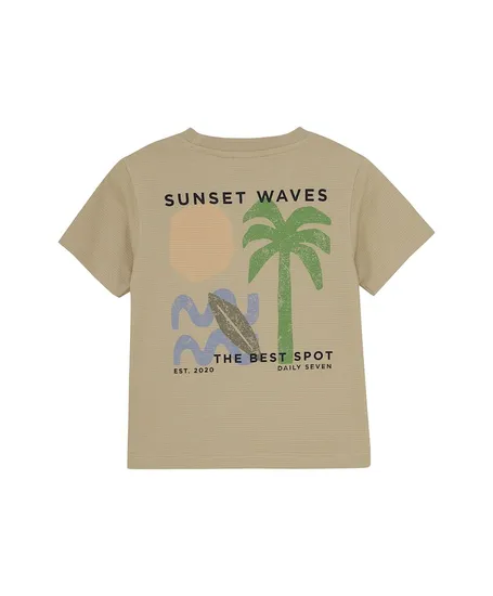 Daily7 T-shirt Structure Sunset Waves