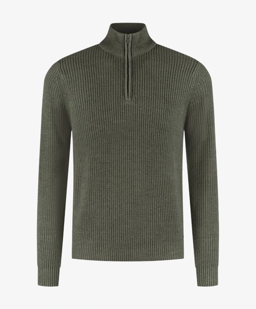 Dstrezzed Half Zip Trui Skipper Ribknit