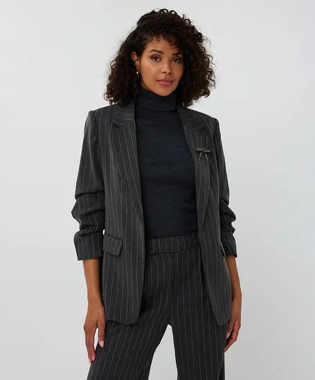 EsQualo Blazer Stripe Studs