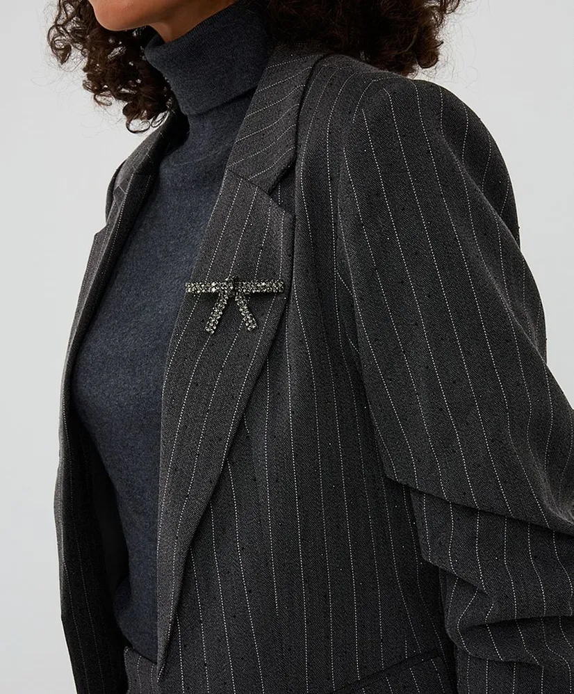EsQualo Blazer Stripe Studs
