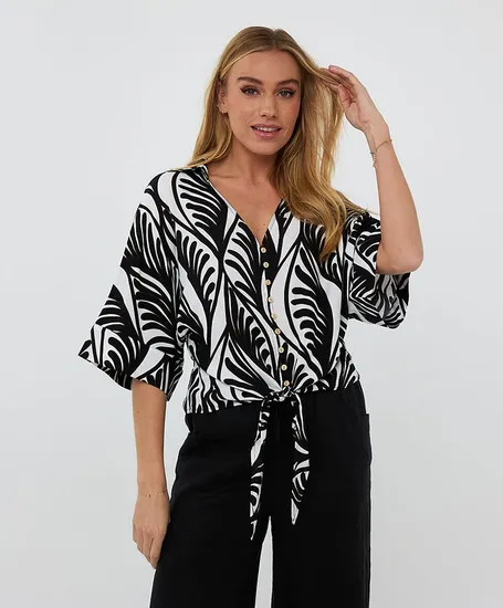 EsQualo Blouse Knot Summer Vibes