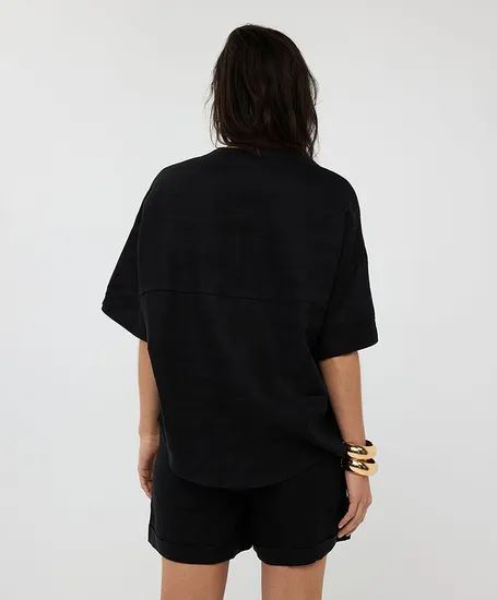 EsQualo Blouse Oversized Linnen