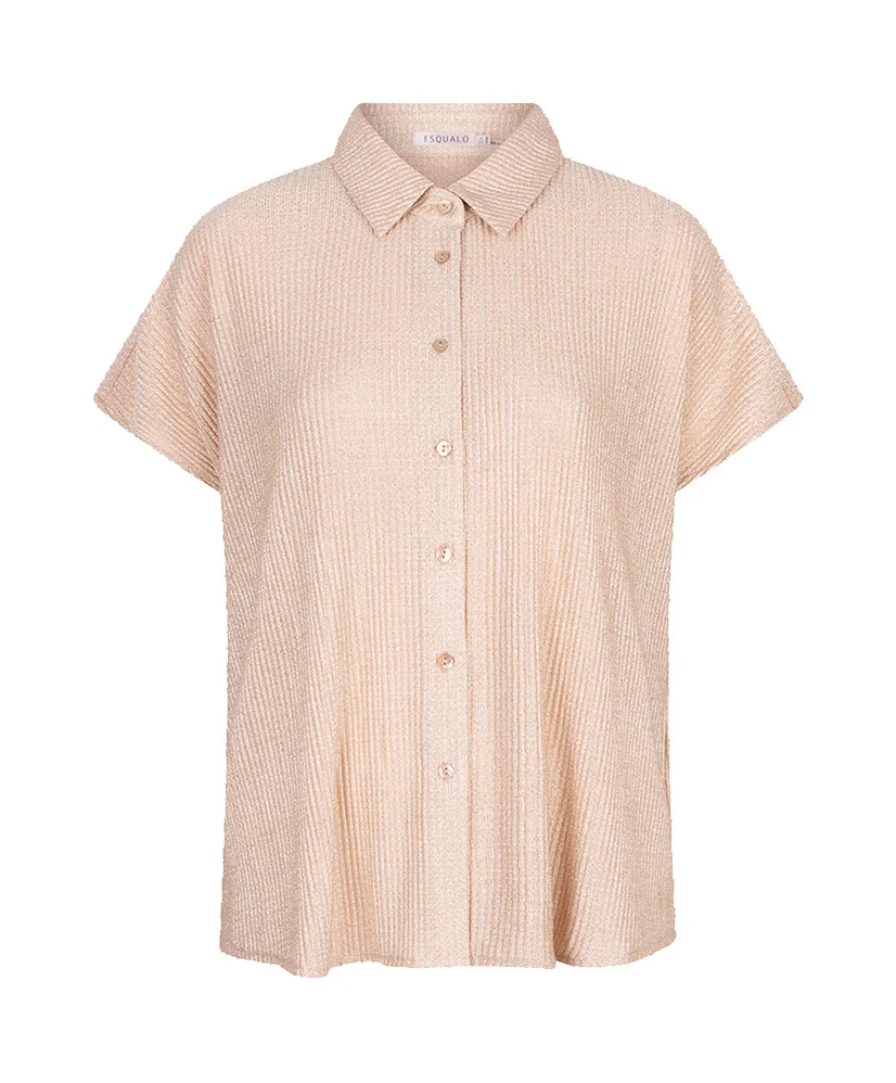 EsQualo Blouse Plisse Glitter