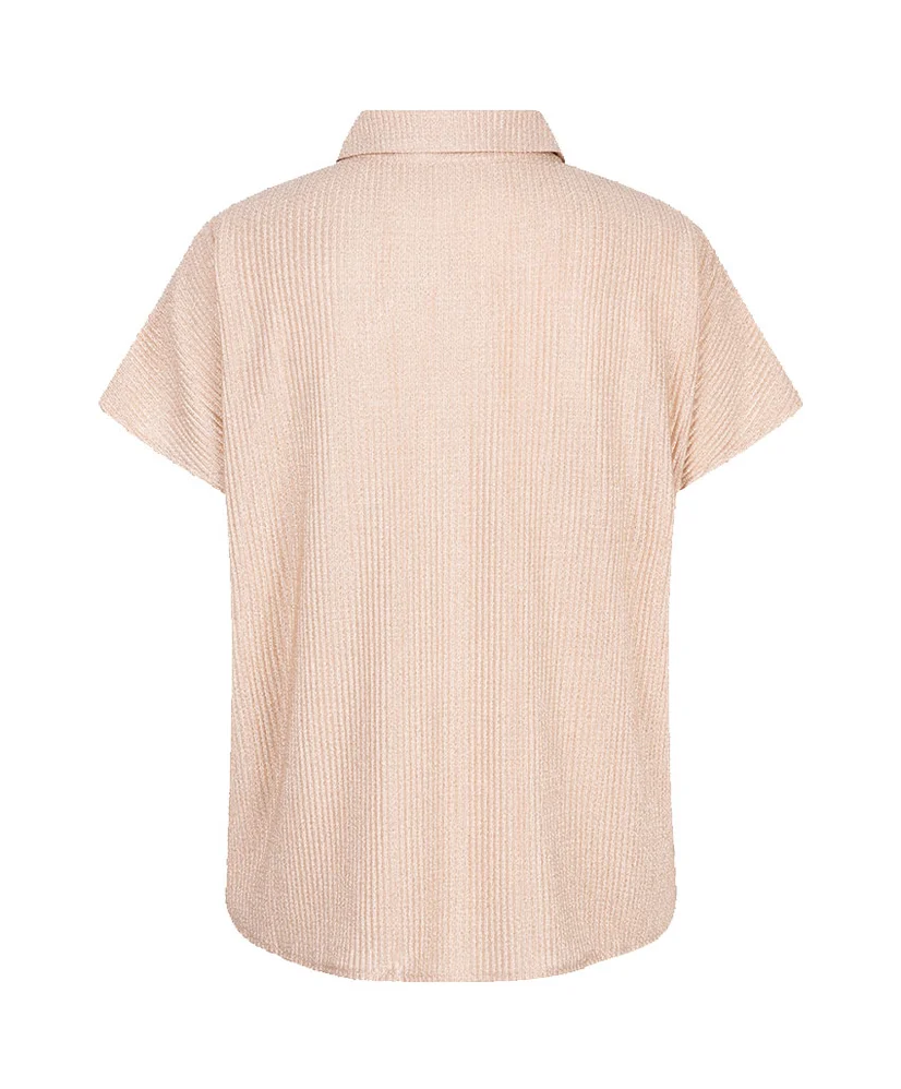 EsQualo Blouse Plisse Glitter