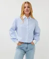 EsQualo Blouse Rhinestones Striped