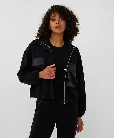 EsQualo Bomberjack Satin Pocket