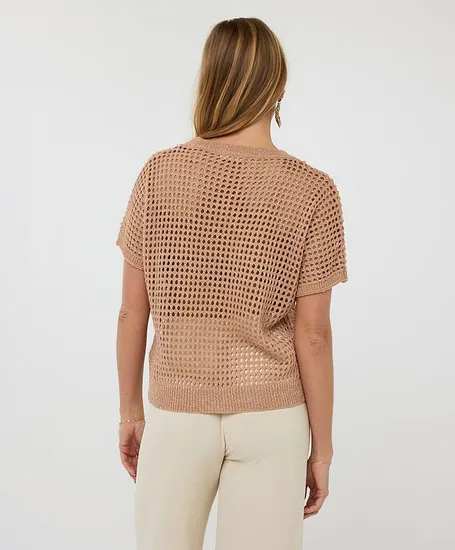 EsQualo Gebreide Top Lurex