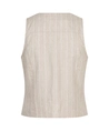 EsQualo Gilet Linnen Stripe