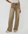 EsQualo Jeans Wide Leg Garment Dye