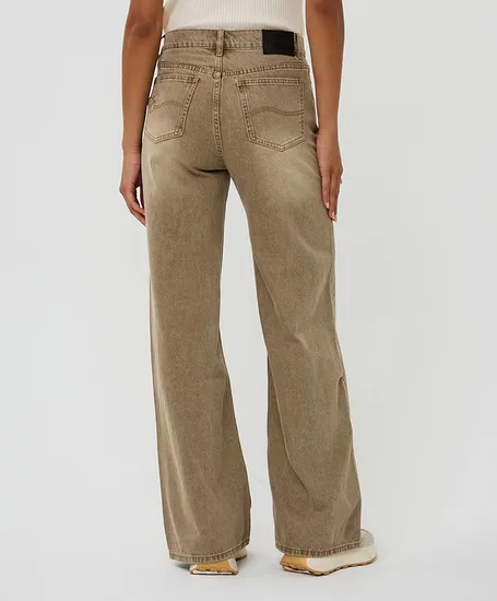 EsQualo Jeans Wide Leg Garment Dye