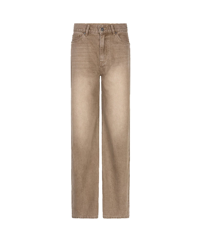 EsQualo Jeans Wide Leg Garment Dye