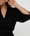 EsQualo Jurk Allover Embroidery