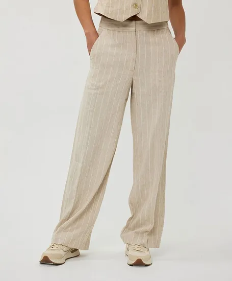 EsQualo Pantalon Linnen Stripe