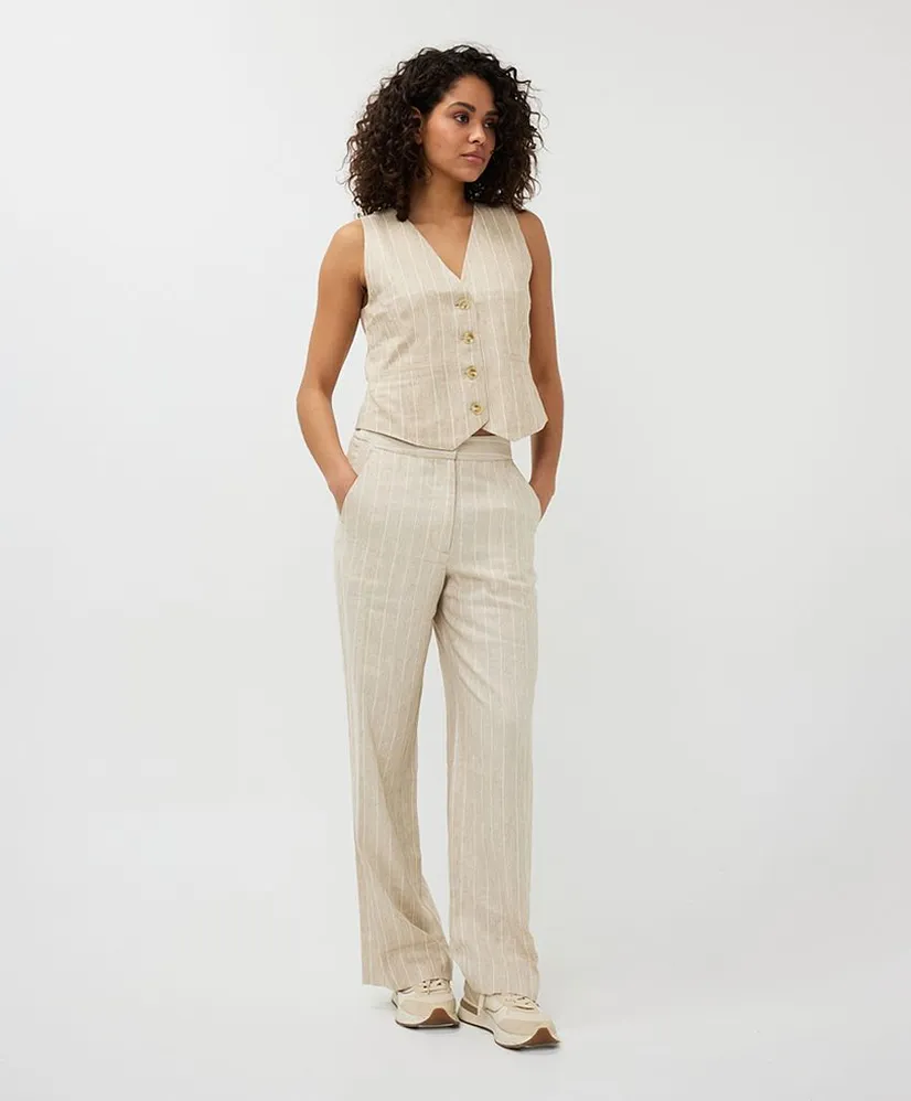 EsQualo Pantalon Linnen Stripe