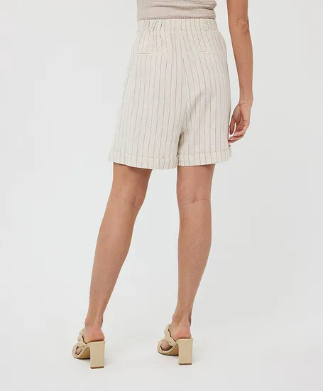 EsQualo Shorts Linnen Stripe
