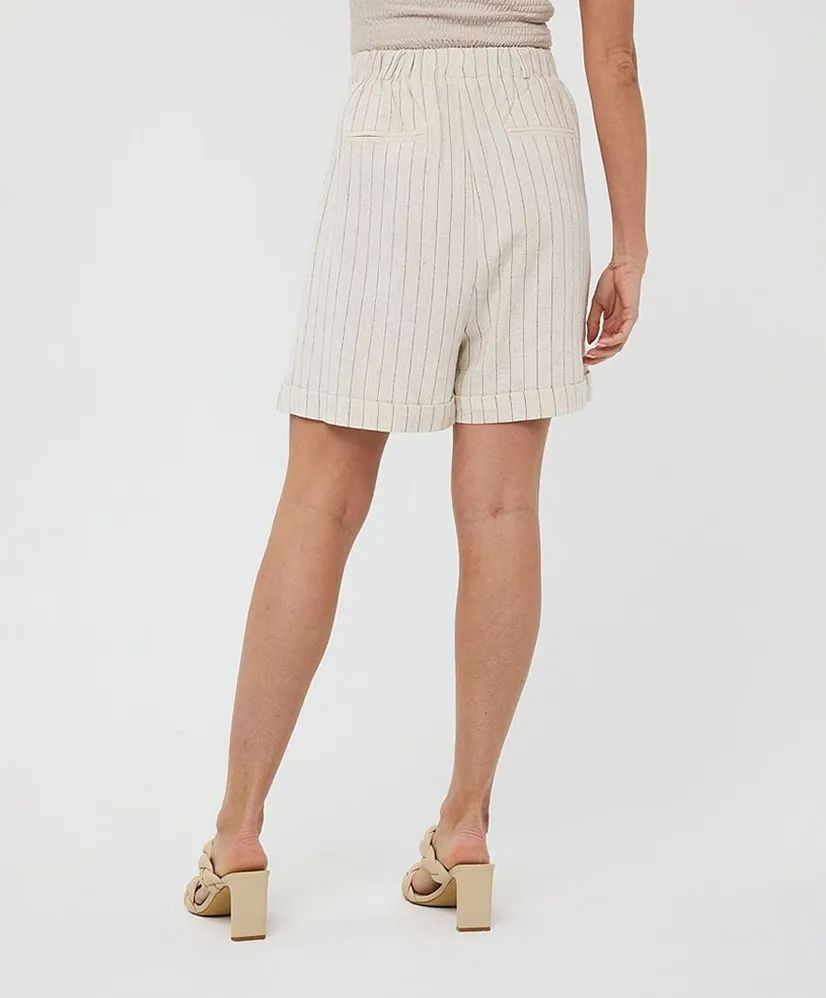 EsQualo Shorts Linnen Stripe
