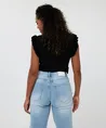 EsQualo Top V-neck Ruffle