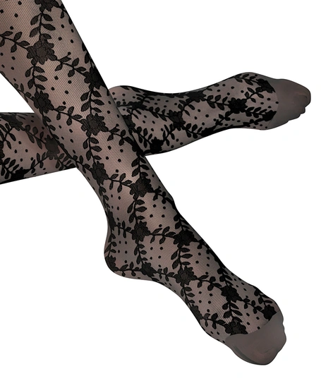FALKE Panty Floral Shower 20 denier Black