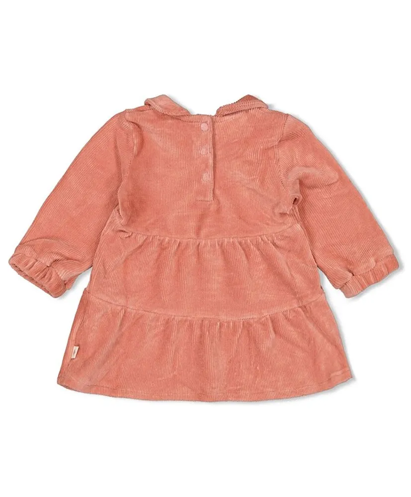 FEETJE Jurk Velours Rib Woodland Bloom